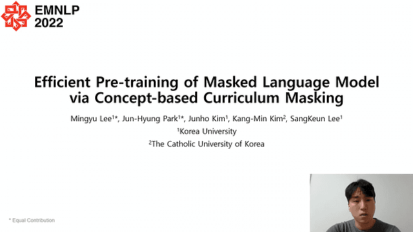 Efficient Pre-training of Masked Language Model via Concept-based Curriculum Masking