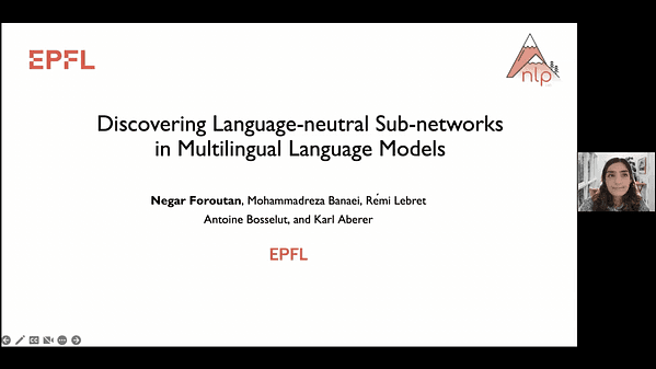 Discovering Language-neutral Sub-networks in Multilingual Language Models