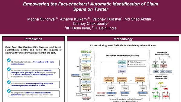 Empowering the Fact-checkers! Automatic Identification of Claim Spans on Twitter