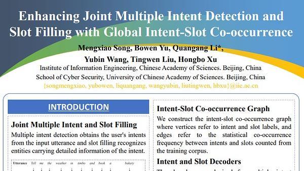 Enhancing Joint Multiple Intent Detection and Slot Filling with Global Intent-Slot Co-occurrence
