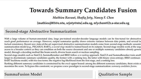 Towards Summary Candidates Fusion