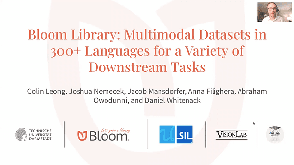 Bloom Library: Multimodal Datasets in 300+ Languages for a Variety of Downstream Tasks