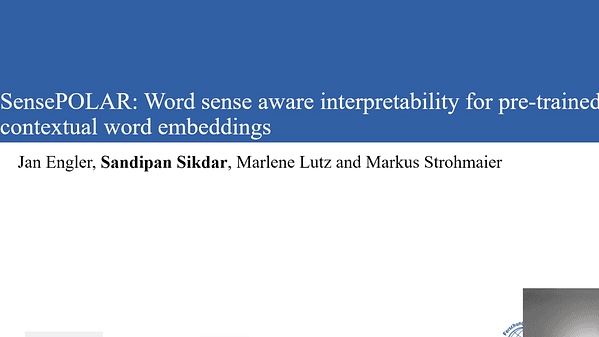 SensePOLAR: Word sense aware interpretability for pre-trained contextual word embeddings