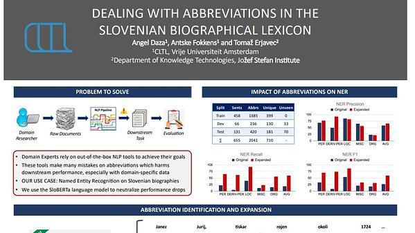 Dealing with Abbreviations in the Slovenian Biographical Lexicon