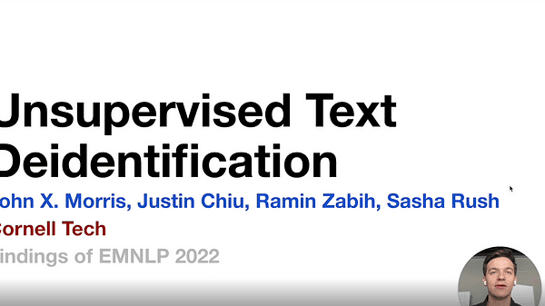 Unsupervised Text Deidentification