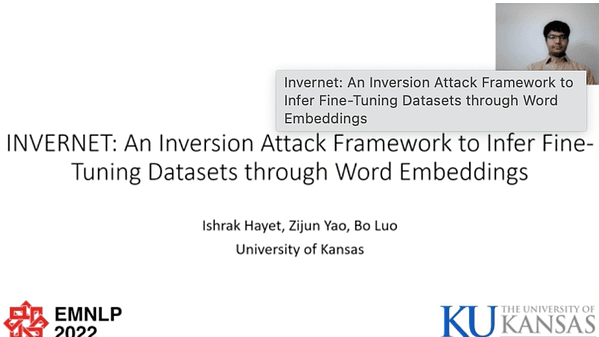 Invernet: An Inversion Attack Framework to Infer Fine-Tuning Datasets through Word Embeddings