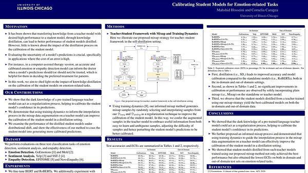 Calibrating Student Models for Emotion-related Tasks