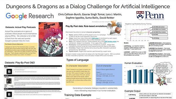 Dungeons and Dragons as a Dialog Challenge for Artificial Intelligence