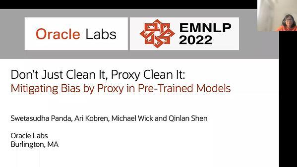 Don't Just Clean It, Proxy Clean It: Mitigating Bias by Proxy in Pre-Trained Models
