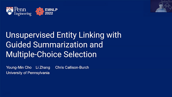 Unsupervised Entity Linking with Guided Summarization and Multiple-Choice Selection