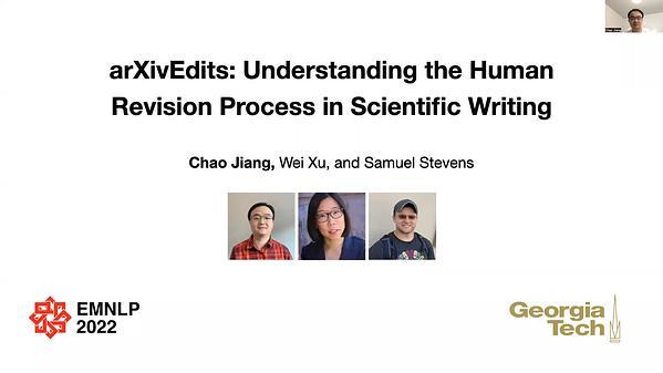 arXivEdits: Understanding the Human Revision Process in Scientific Writing