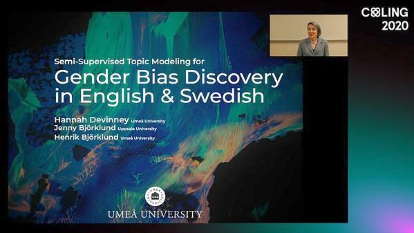 Semi-Supervised Topic Modeling for Gender Bias Discovery in English and Swedish