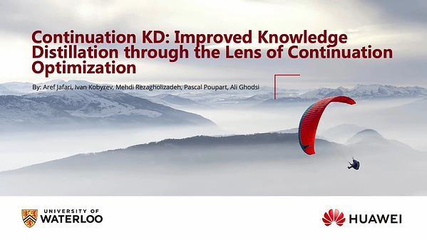 Continuation KD: Improved Knowledge Distillation through the Lens of Continuation Optimization