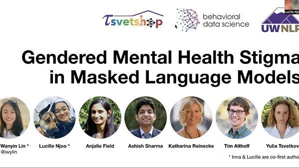 Gendered Mental Health Stigma in Masked Language Models