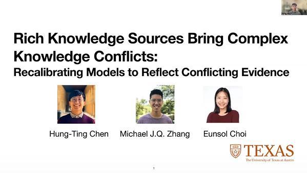 Rich Knowledge Sources Bring Complex Knowledge Conflicts: Recalibrating Models to Reflect Conflicting Evidence
