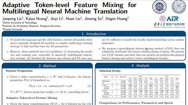 Adaptive Token-level Cross-lingual Feature Mixing for Multilingual Neural Machine Translation