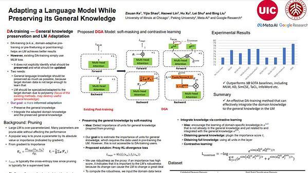 Adapting a Language Model While Preserving its General Knowledge