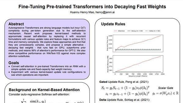 Fine-Tuning Pre-trained Transformers into Decaying Fast Weights