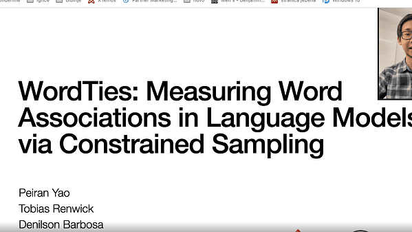 WordTies: Measuring Word Associations in Language Models via Constrained Sampling
