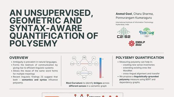 An Unsupervised, Geometric and Syntax-aware Quantification of Polysemy