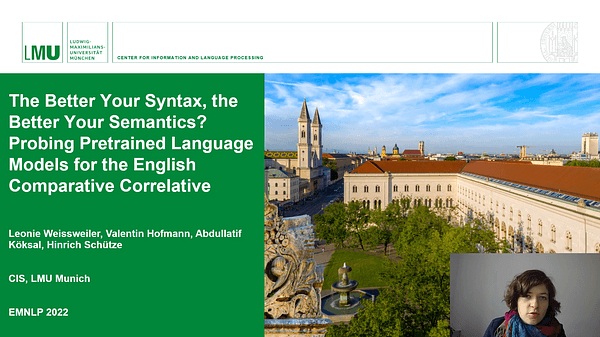 The better your Syntax, the better your Semantics? Probing Pretrained Language Models for the English Comparative Correlative