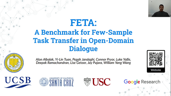 FETA: A Benchmark for Few-Sample Task Transfer in Open-Domain Dialogue