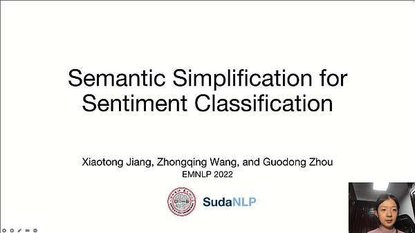 Semantic Simplification for Sentiment Classification