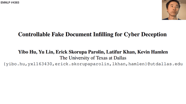 Controllable Fake Document Infilling for Cyber Deception