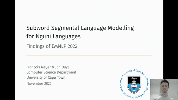 Subword Segmental Language Modelling for Nguni Languages