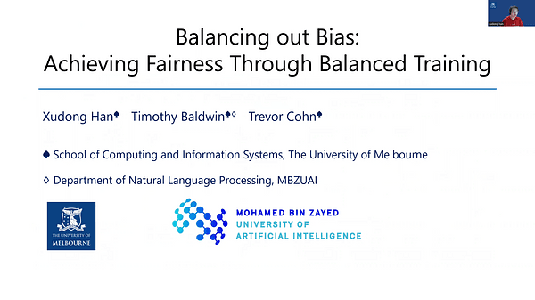 Balancing out Bias: Achieving Fairness Through Balanced Training