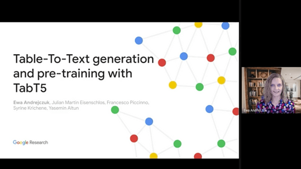 Table-To-Text generation and pre-training with TabT5