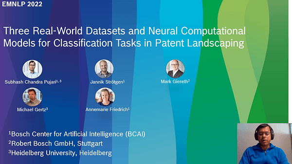 Three Real-World Datasets and Neural Computational Models for Classification Tasks in Patent Landscaping