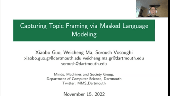 Capturing Topic Framing via Masked Language Modeling