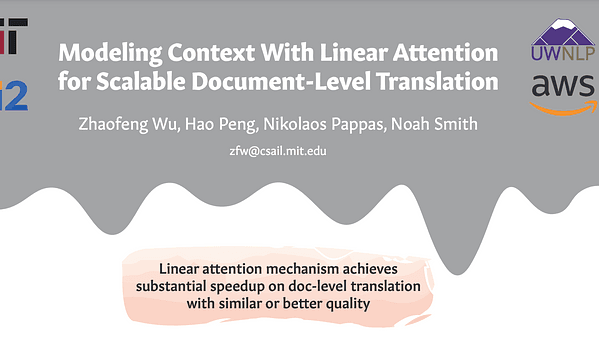 Modeling Context With Linear Attention for Scalable Document-Level Translation