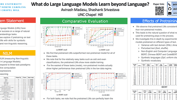 What do Large Language Models Learn beyond Language?