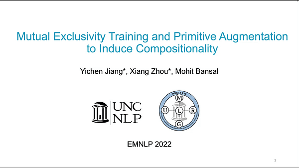 Mutual Exclusivity Training and Primitive Augmentation to Induce Compositionality