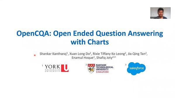 OpenCQA: Open-ended Question Answering with Charts
