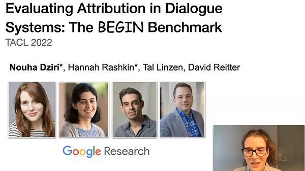 Evaluating Attribution in Dialogue Systems: The BEGIN Benchmark