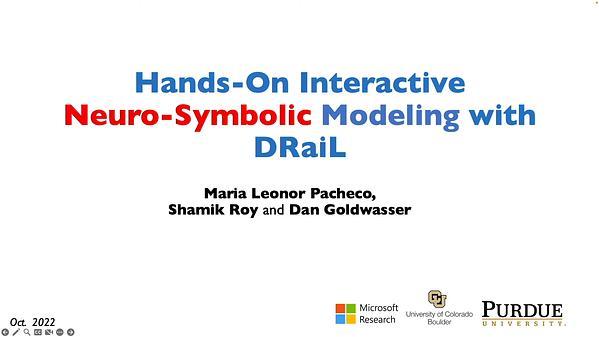 Hands-On Interactive Neuro-Symbolic NLP with DRaiL