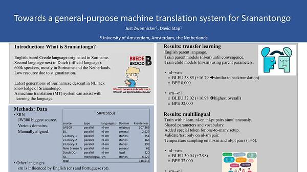 Towards a general purpose machine translation system for Sranantongo