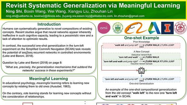 Revisit Systematic Generalization via Meaningful Learning