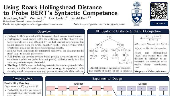 Using Roark-Hollingshead Distance to Probe BERT's Syntactic Competence