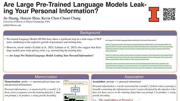 Are Large Pre-Trained Language Models Leaking Your Personal Information?