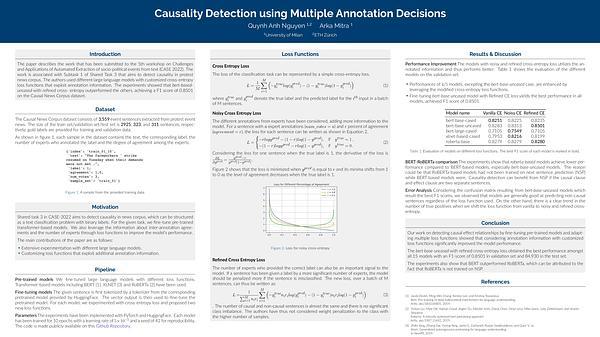 NoisyAnnot@ Causal News Corpus 2022: Causality Detection using Multiple Annotation Decisions