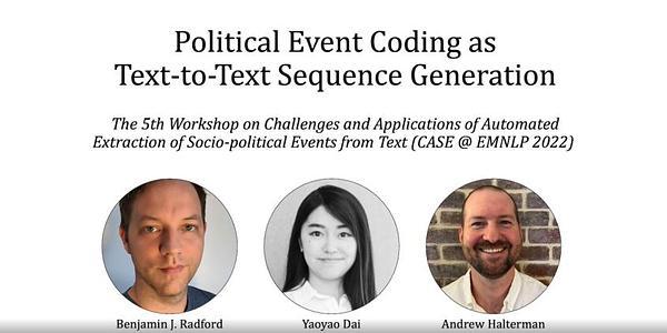 Political Event Coding as Text-to-Text Sequence Generation