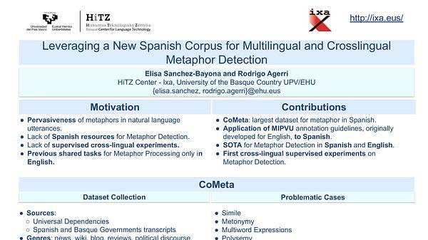 Leveraging a New Spanish Corpus for Multilingual and Cross-lingual Metaphor Detection
