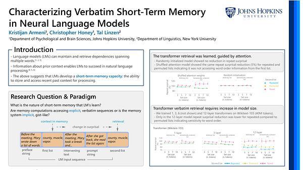 Characterizing Verbatim Short-Term Memory in Neural Language Models