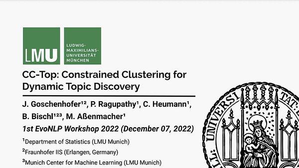 CC-Top: Constrained Clustering for Dynamic Topic Discovery