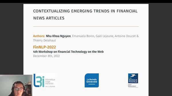 Contextualizing Emerging Trends in Financial News Articles