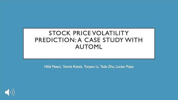 Stock Price Volatility Prediction: A Case Study with AutoML